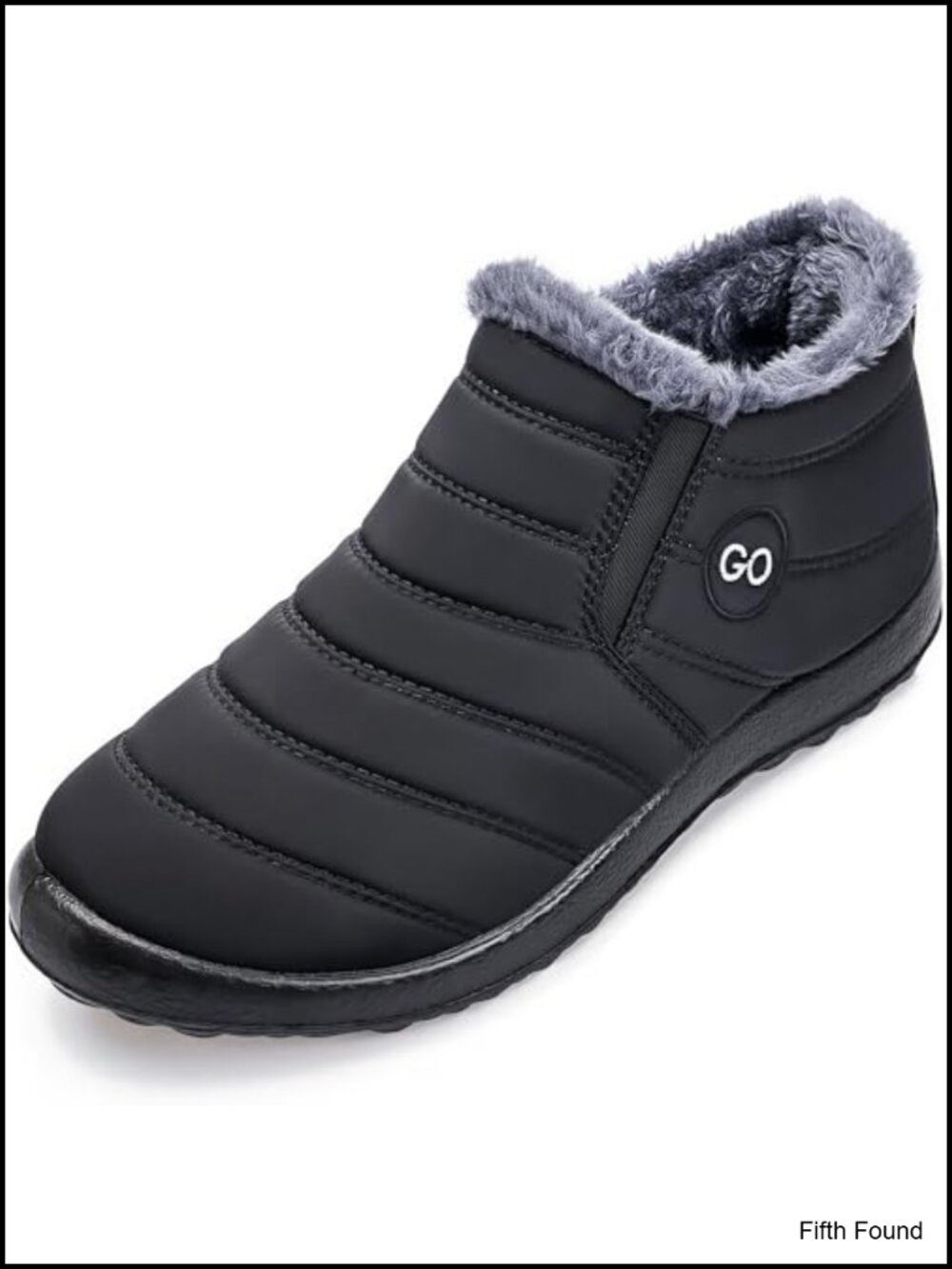 Waterproof Faux Fur Lined Slip On Ankle Snow Boots Women Winter Outdoor